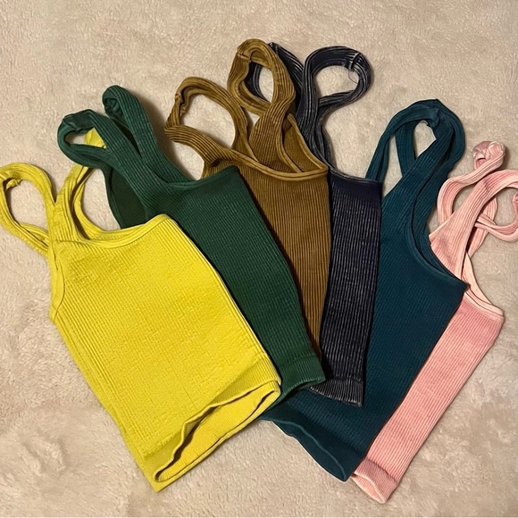 🔥Free People Happiness Runs Square Neck Crop Tank NWOT - Picture 13 of 13